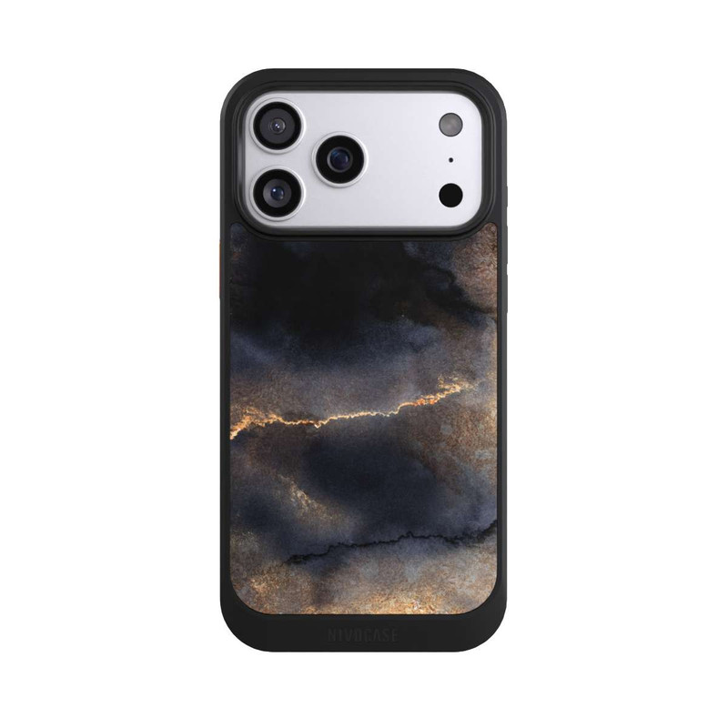 iPhone 17 Pro Max NIVOcore Schwarzer Marmor Goldstaub Look
