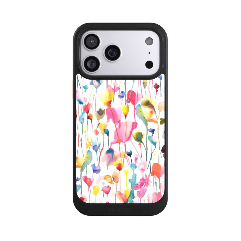 iPhone 17 Pro Max NIVOcore Aquarell Wildblumen bunt
