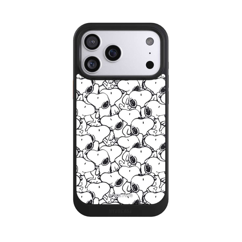 iPhone 17 Pro Max NIVOcore Snoopy Pattern Noir & Blanc