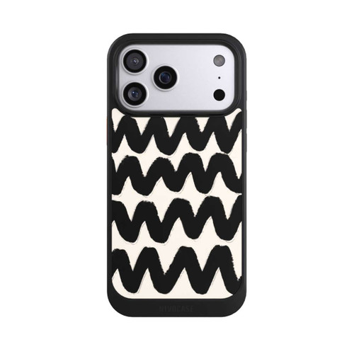 Apple iPhone 17 Pro Max NIVOcore Vagues Noires Pattern