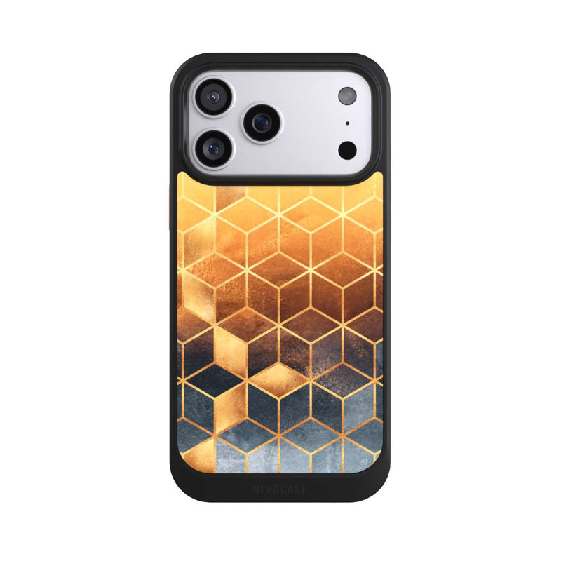 iPhone 17 Pro Max NIVOcore Würfel goldener Farbverlauf