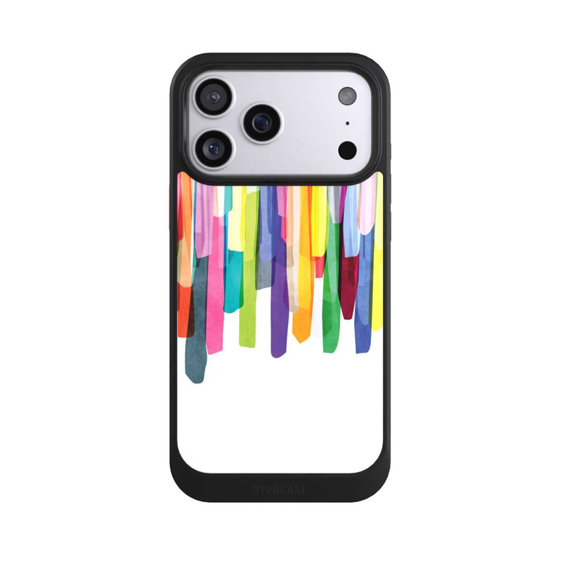 iPhone 17 Pro Max NIVOcore Bunte Streifen Weißer Hintergrund
