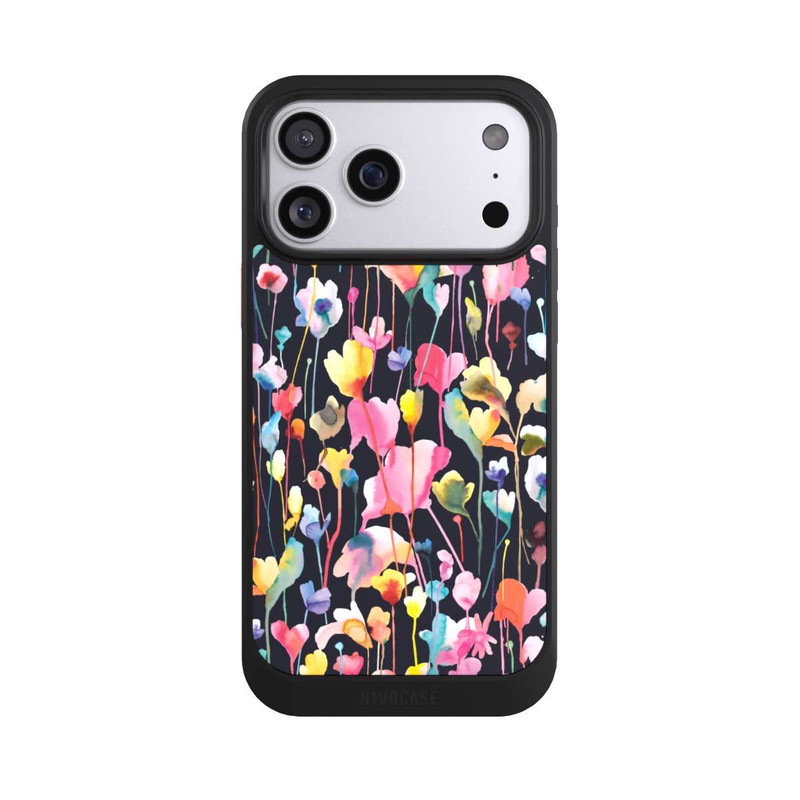 iPhone 17 Pro Max NIVOcore Wildblumen schwarz