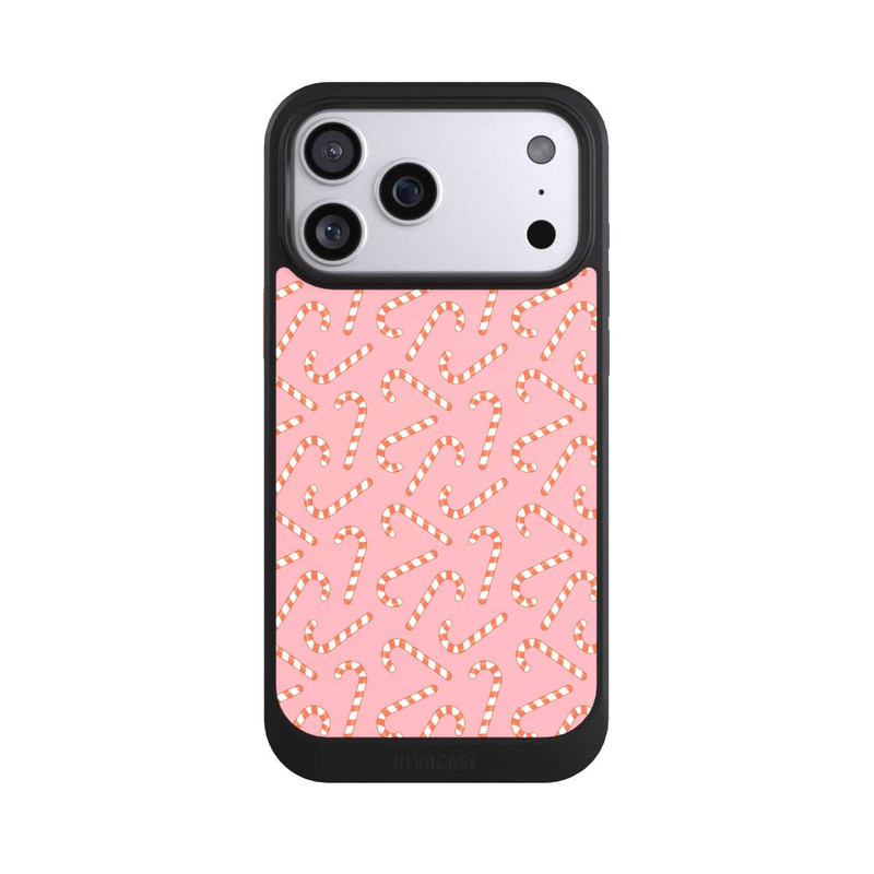 iPhone 17 Pro Max NIVOcore Candy Canes On Pink