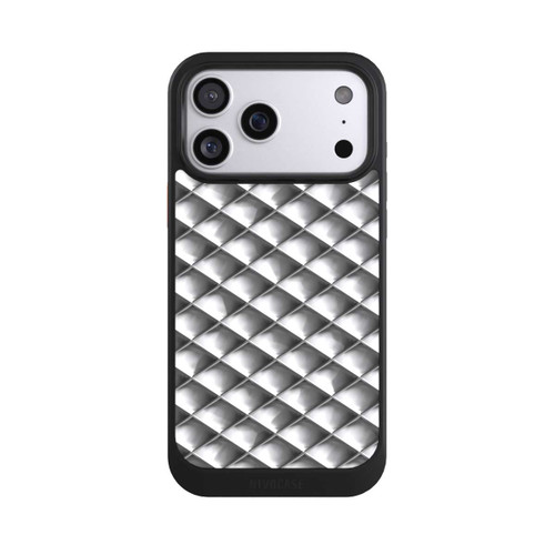 Apple iPhone 17 Pro Max NIVOcore Glamour Silver Squares