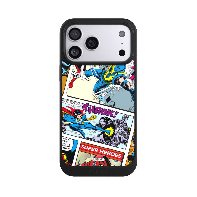 iPhone 17 Pro Max NIVOcore Marvel Retro Comic Blue