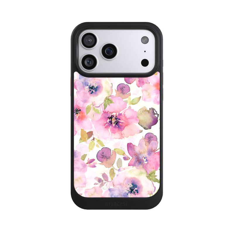 iPhone 17 Pro Max NIVOcore Tapete mit rosa Blumen