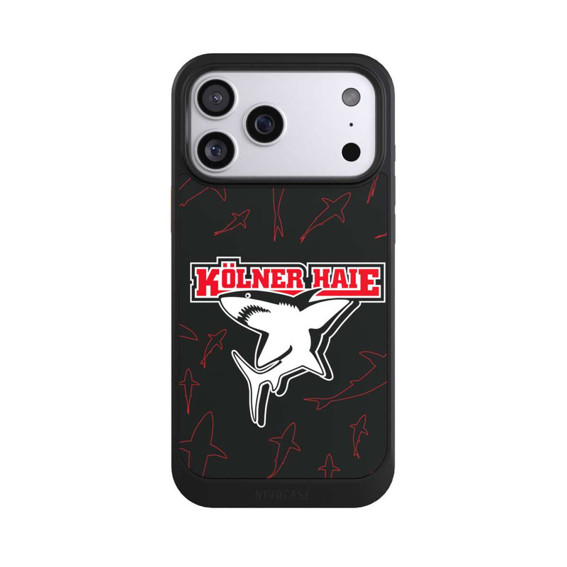 iPhone 17 Pro Max NIVOcore Haie Muster Rot