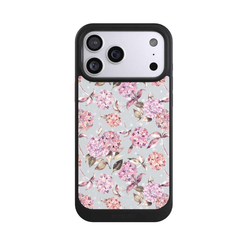 iPhone 17 Pro Max NIVOcore Pastel Magic Hydrangea Floral Watercolor Pink