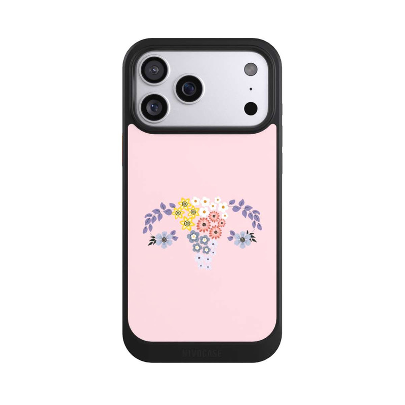 iPhone 17 Pro Max NIVOcore Painted Floral Ovaries Pink