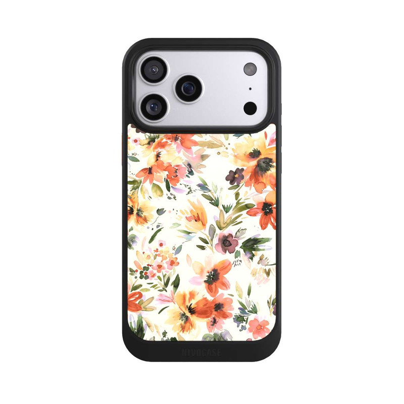 iPhone 17 Pro Max NIVOcore Fleurs artistiques d'été Ivoire