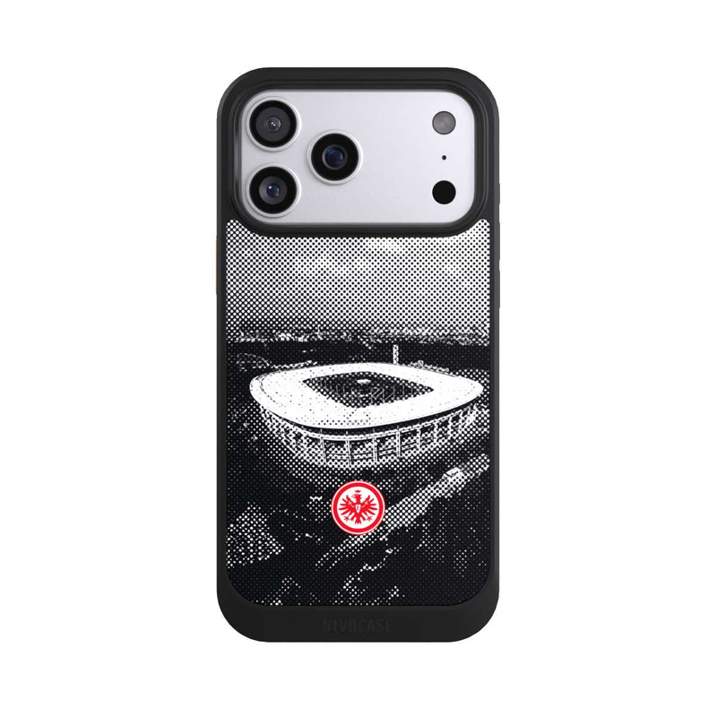 iPhone 17 Pro Max NIVOcore SGE Stadion Schwarz Weiß