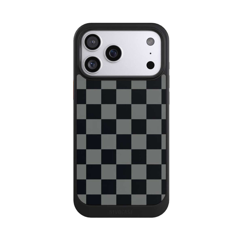 iPhone 17 Pro Max NIVOcore Schachbrett Schwarz Grau