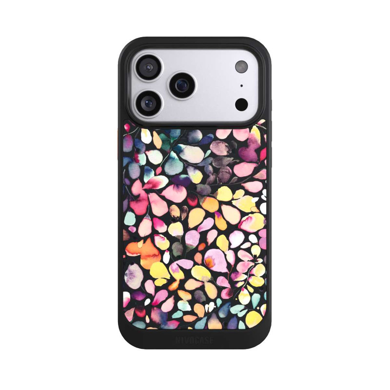iPhone 17 Pro Max NIVOcore Watercolor Leaves Black