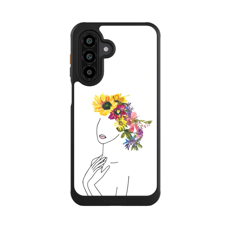 Galaxy A17 5G NIVOcore Line Art Frau mit Blumenkrone