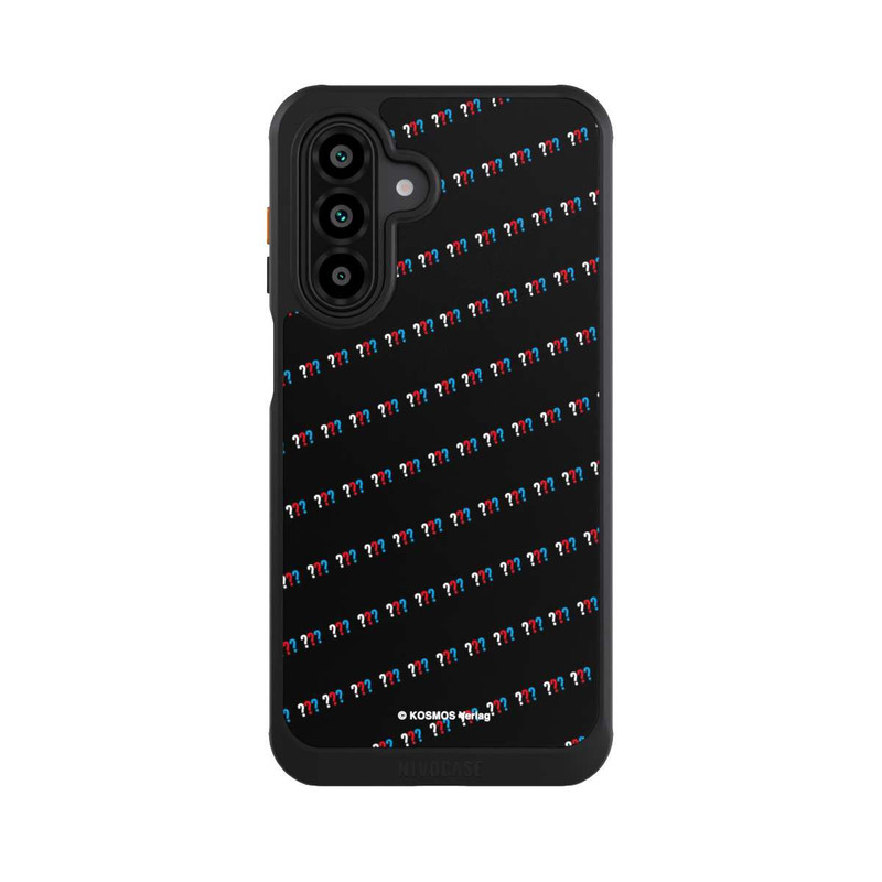 Galaxy A17 5G NIVOcore Drei Fragezeichen Muster Schräg