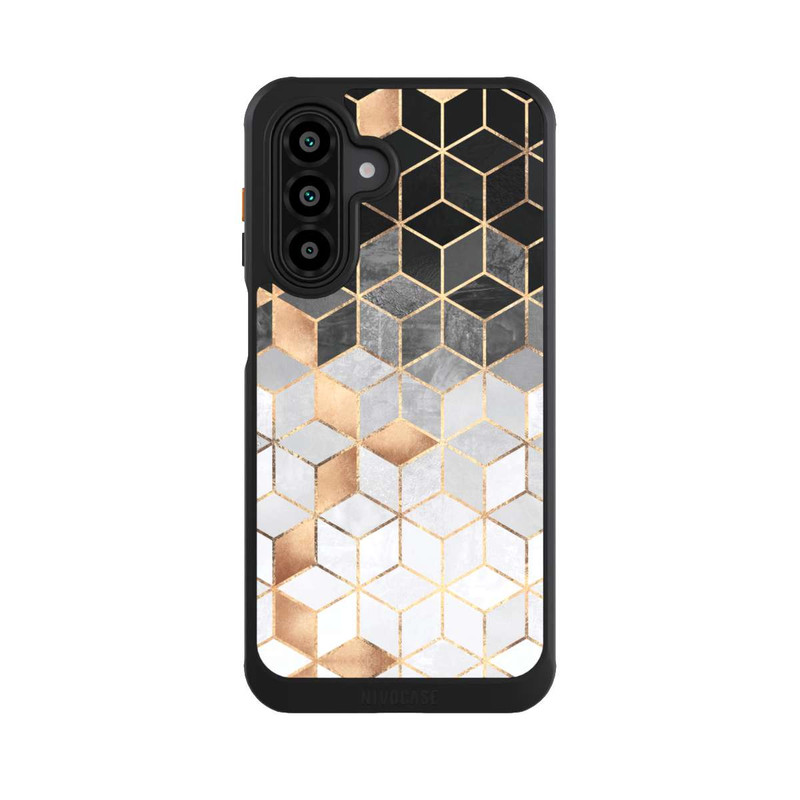 Galaxy A17 5G NIVOcore Cubes Sombres & Dorés