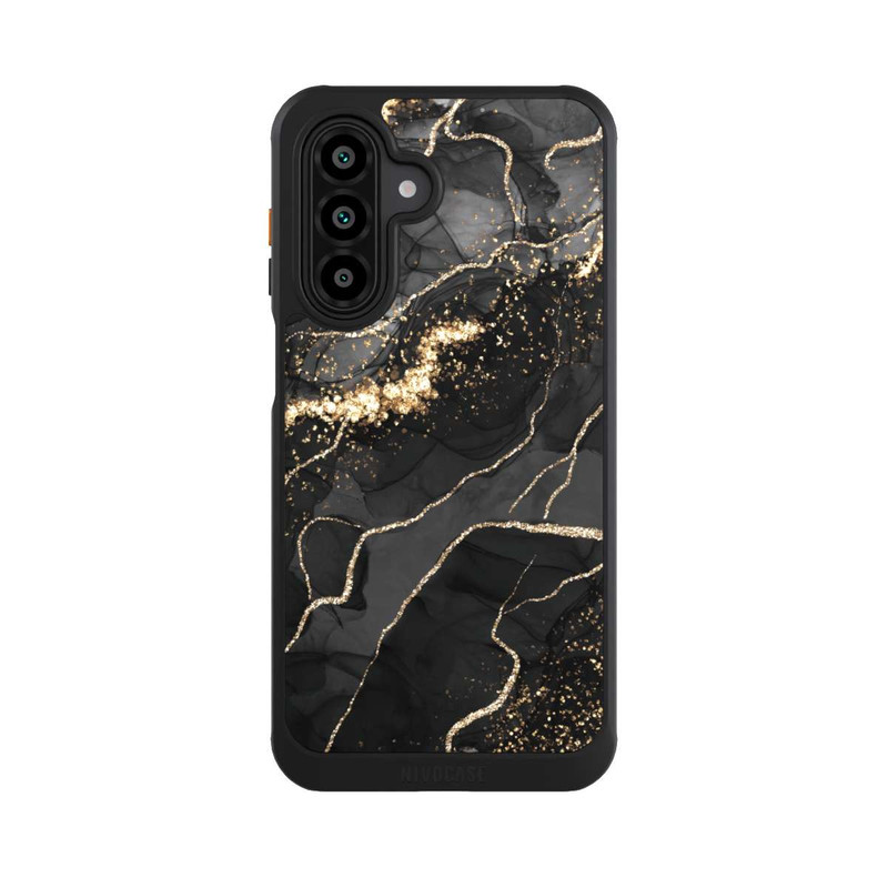 Galaxy A17 5G NIVOcore Dunkler Marmor Wirbel Goldoptik