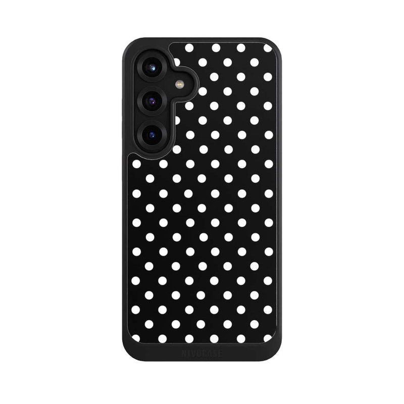 Galaxy S25 + NIVOcore Polka Dots Schwarz und Weiß