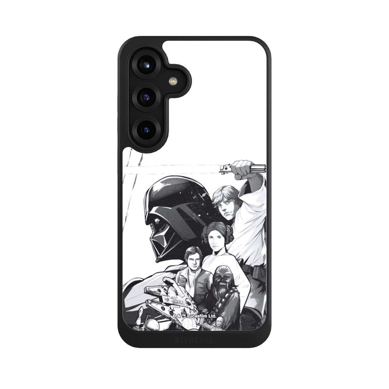 Galaxy S25 + NIVOcore Star Wars Characters - Black and White