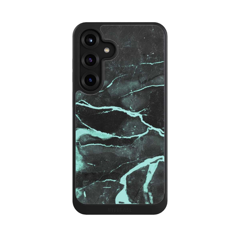 Galaxy S25 + NIVOcore Grauer und blauer Marmor