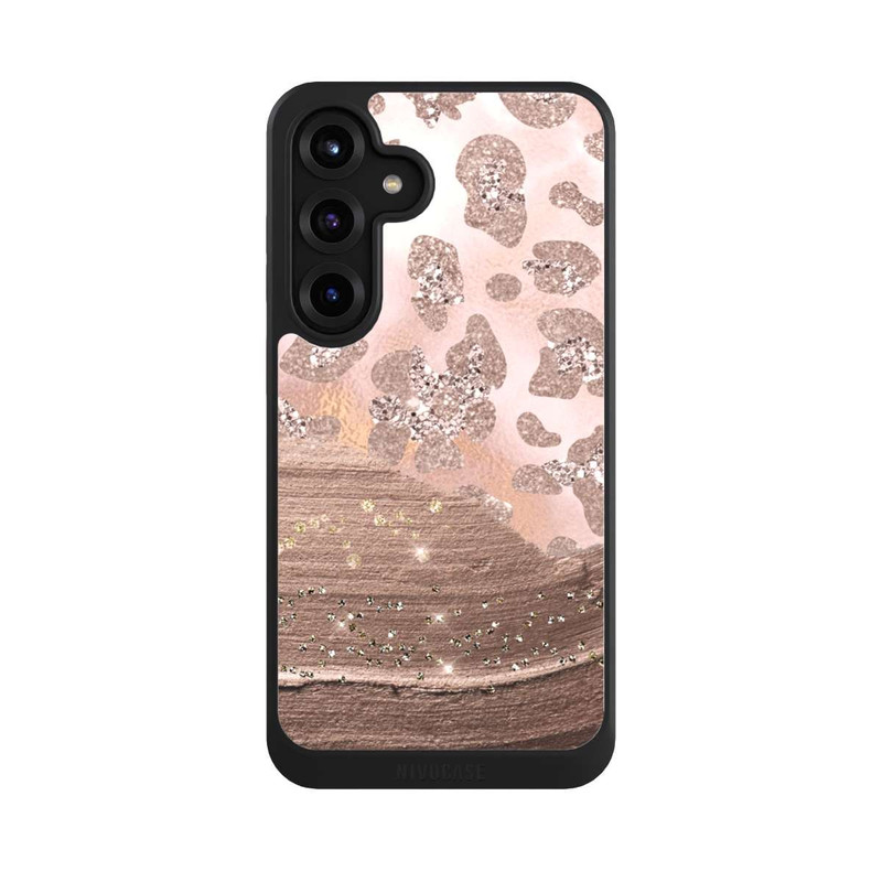 Galaxy S25 + NIVOcore Silver Leopard Glitterlook