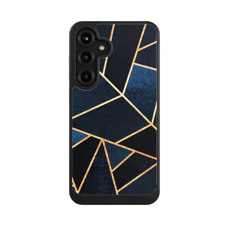 Galaxy S25 + NIVOcore Navy Stein Golddruck