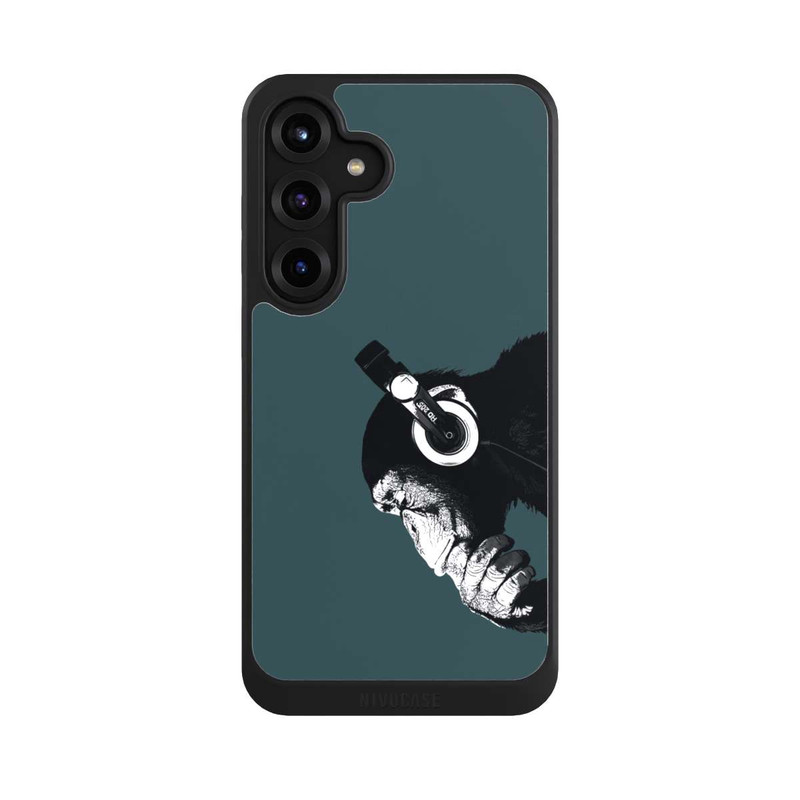 Galaxy S25 + NIVOcore Denkender Affe Blau