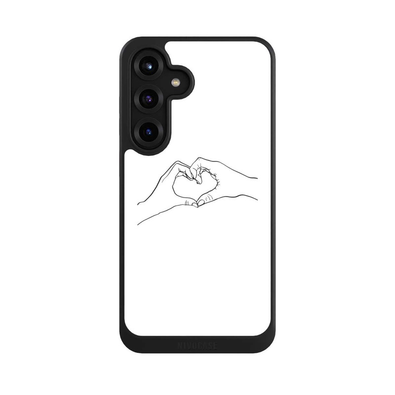 Galaxy S25 + NIVOcore Herz Hände Line Art