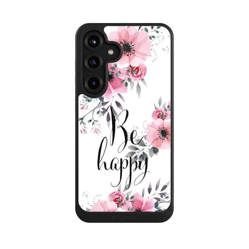 Galaxy S25 + NIVOcore Be Happy Blumen