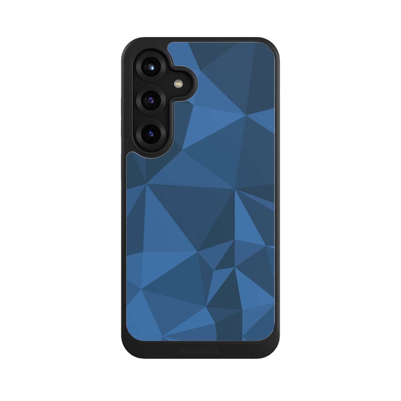 Galaxy S25 + NIVOcore Polygon Pattern Blue