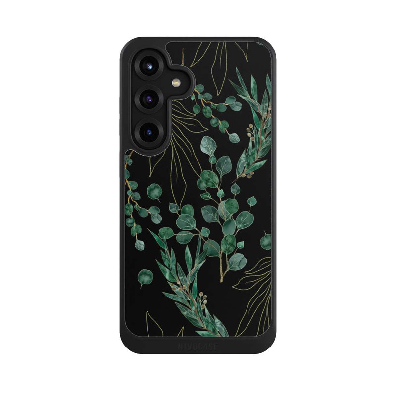 Galaxy S25 + NIVOcore Eukalyptusblätter schwarz