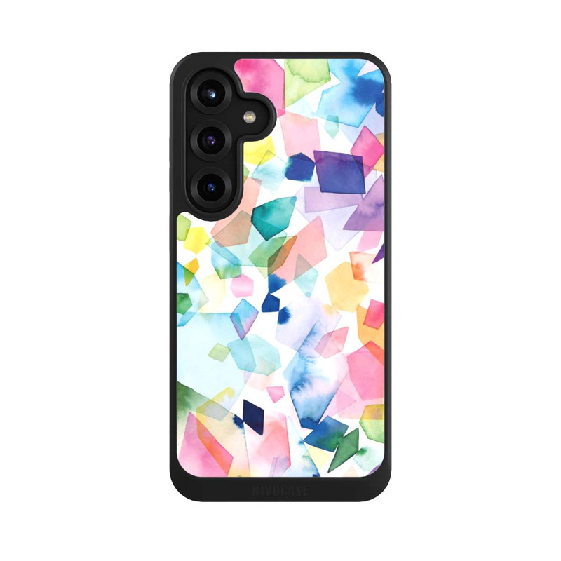 Galaxy S25 + NIVOcore Bunte Aquarelledelsteine ​​und Diamanten