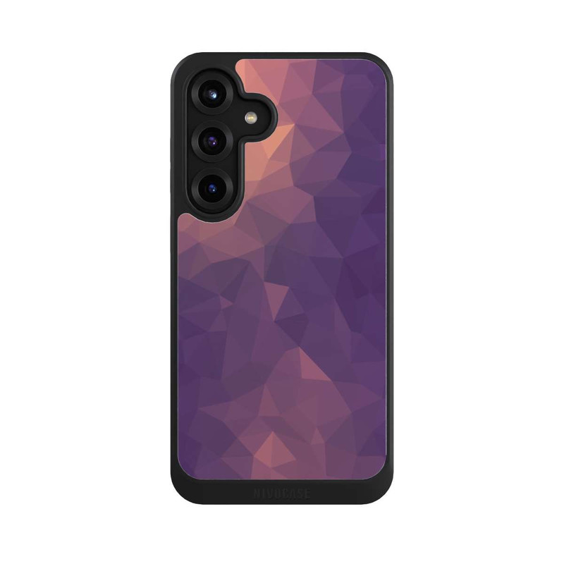 Galaxy S25 + NIVOcore Polygonal Mosaic Rot/Violett