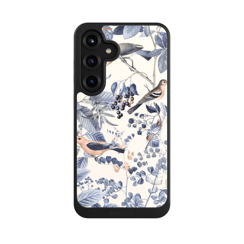 Galaxy S25 + NIVOcore Vögel und Beeren in Beige