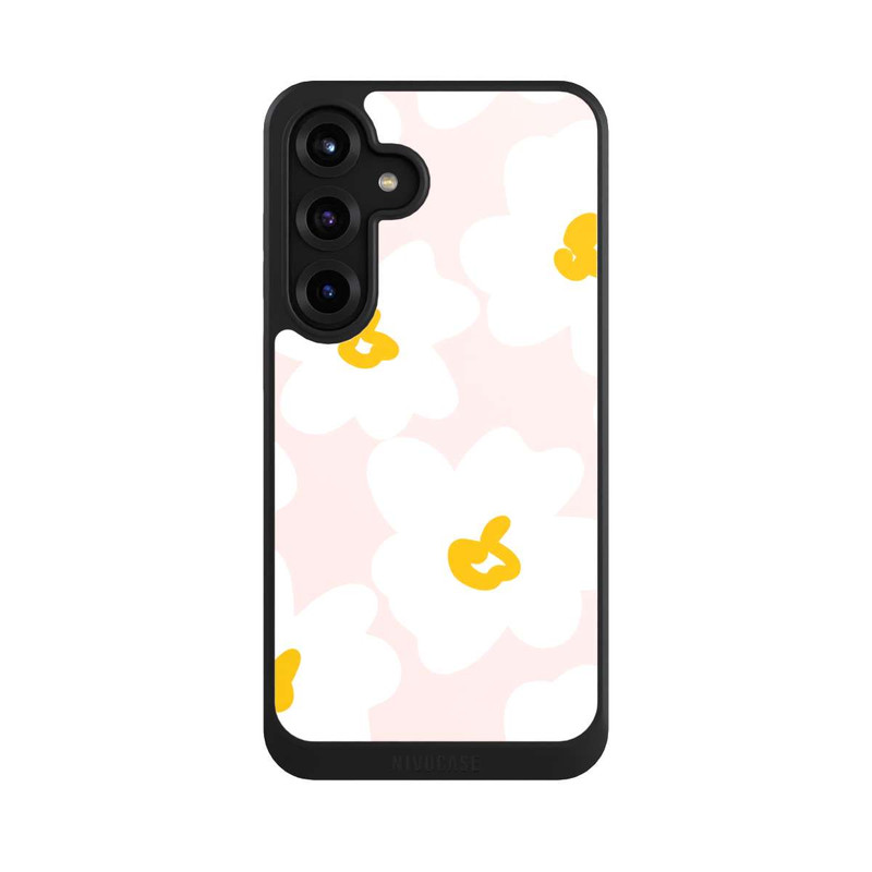 Galaxy S25 + NIVOcore Retro Flower Wall Daisy Apricot