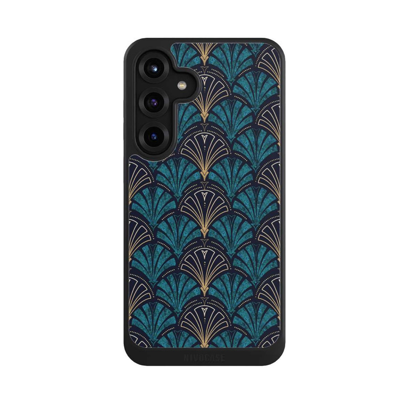 Galaxy S25 + NIVOcore Art Deco Aquamarin Gold