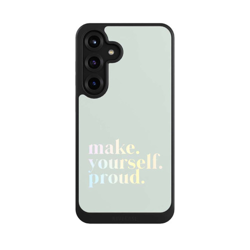Samsung Galaxy S25+  NIVOcore Make Yourself Proud Zitat-Minze und Farbverlauf