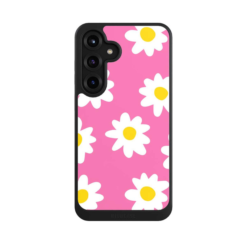 Galaxy S25 + NIVOcore Daisy Pink Pattern