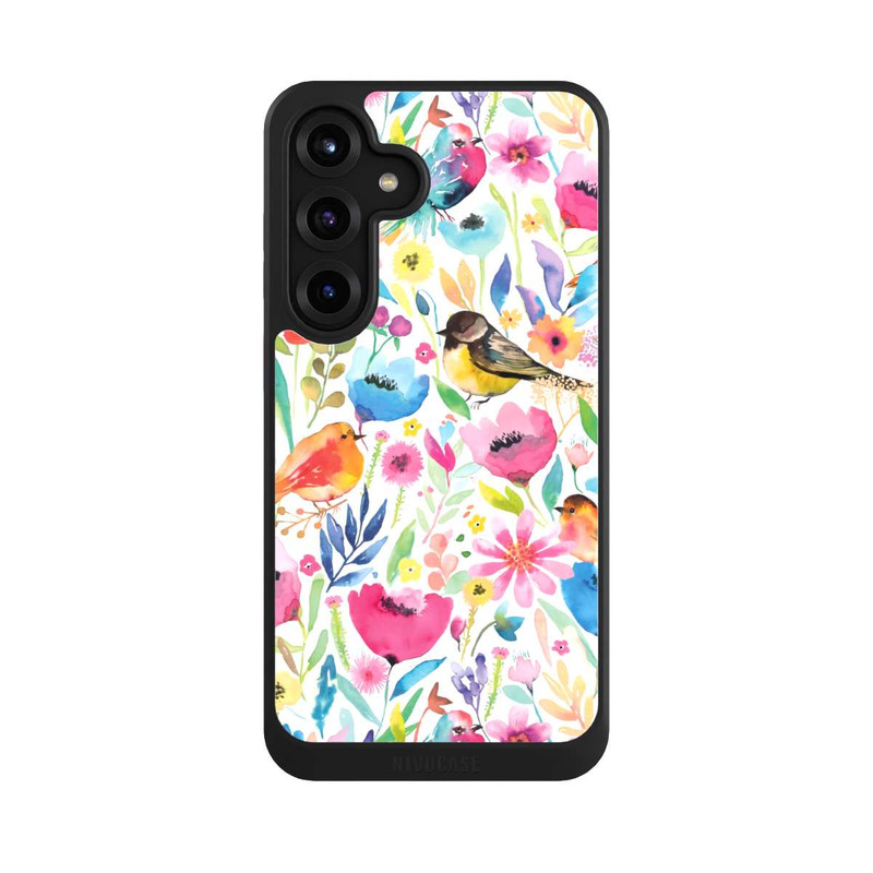 Galaxy S25 + NIVOcore Whimsical Birds and Flowers