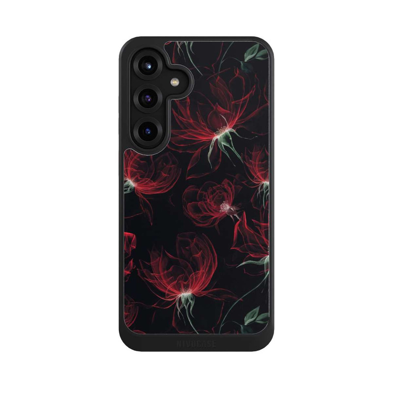 Galaxy S25 + NIVOcore Tapete mit roten Blumen