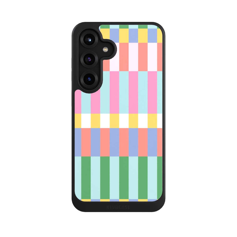 Galaxy S25 + NIVOcore Checked Theme Pastel