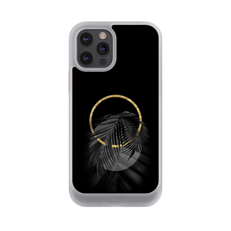 iPhone 12 Pro NIVOcore tropische Blätter schwarz