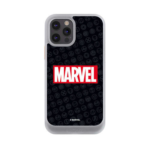 Apple iPhone 12 Pro NIVOcore Marvel Logo Noir Rouge
