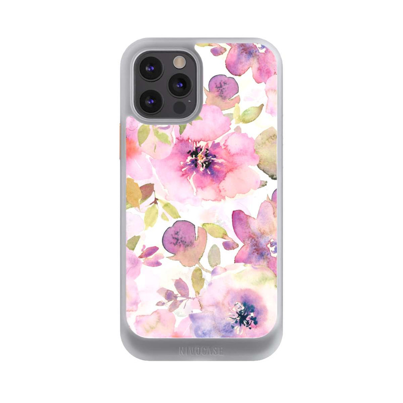 iPhone 12 Pro NIVOcore Tapete mit rosa Blumen