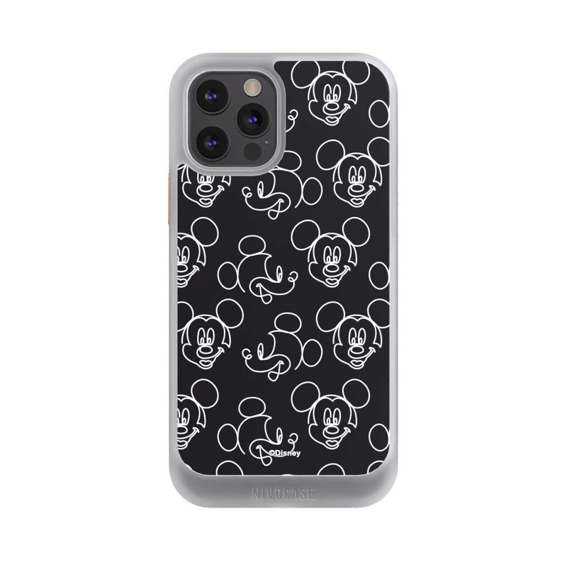 iPhone 12 Pro NIVOcore Disney Mickey Muster Schwarz