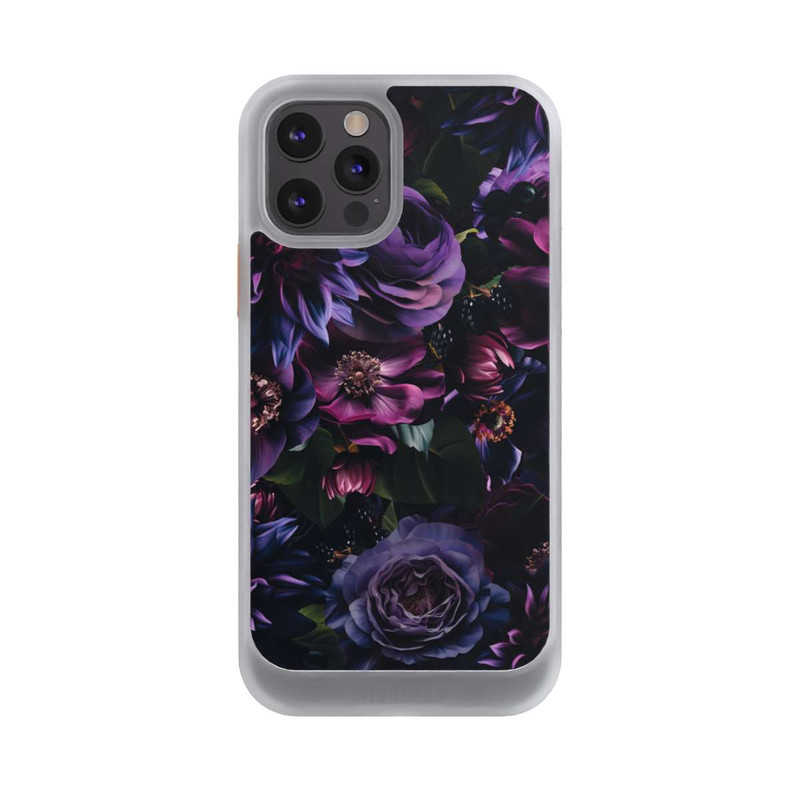 iPhone 12 Pro NIVOcore Dark Purple Flowers