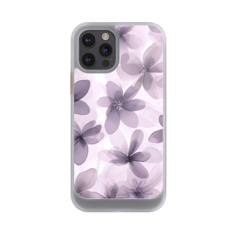 iPhone 12 Pro NIVOcore Fliederfarbenes Blumenmuster mit KI