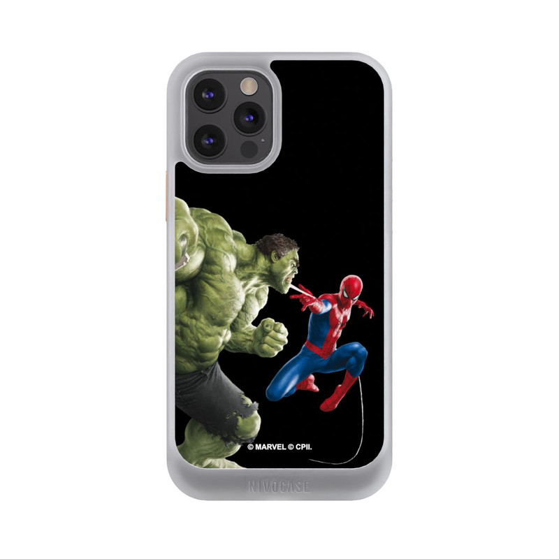 iPhone 12 Pro NIVOcore Spider-Man affronte Hulk