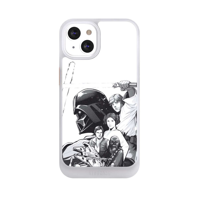 iPhone 13 NIVOcore StarWars Charaktere - Schwarz-Weiß
